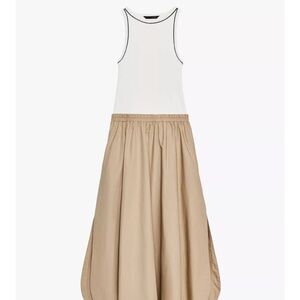 Zara Combined Poplin MIDI Dress